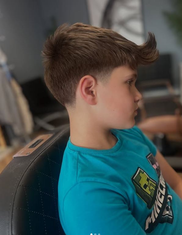 Modern textured boy's haircut